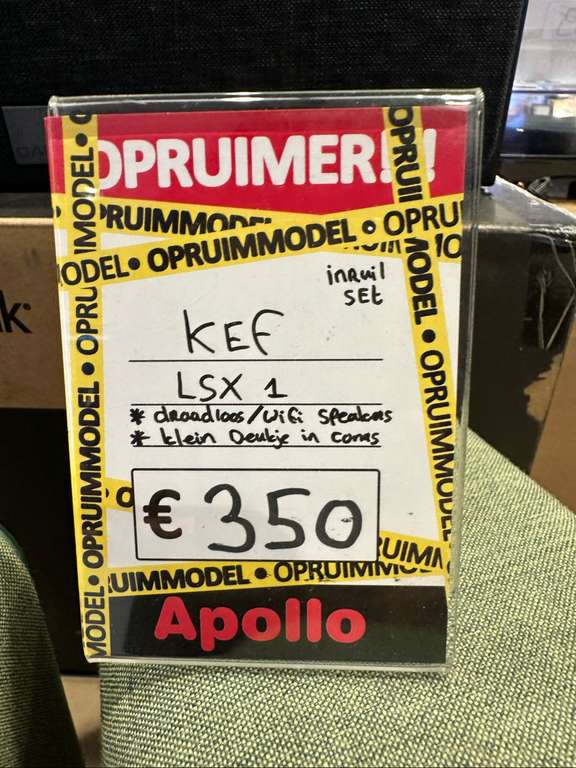 Almere: Kef LSX 1 opruimmodel speakers bij Apollo
