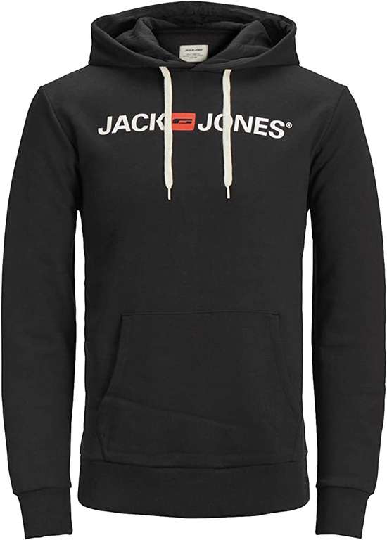 Jack & Jones hoodie JJECORP met logo | Zwart = €15,22 | Blauw = €17,63