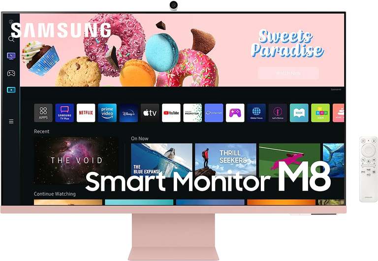 Samsung S32BM80PUU 81,3 cm (32") 3840 x 2160 Pixels 4K Ultra HD Roze smart monitor €370,83