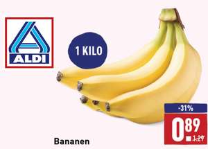 Bananen 1kg voor €0,89 @ALDI