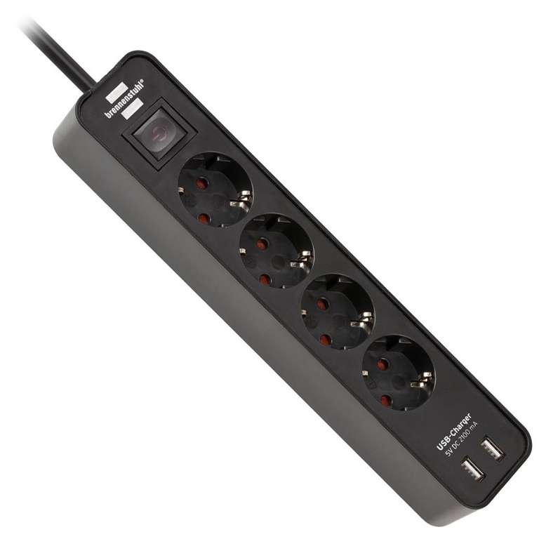 Brennenstuhl stekkerdoos 4-voudig met 2 USB aansluitingen