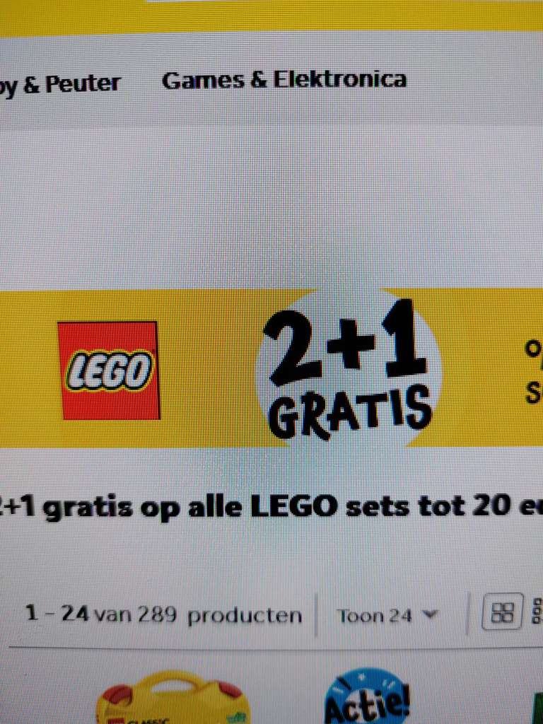 Legosets tot €20,- 2+1gratis Intertoys
