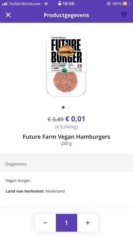 [GETIR] Vegan hamburgers en worstjes voor €0,01