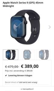 Apple Watch Series 9 GPS 45 mm Midnight