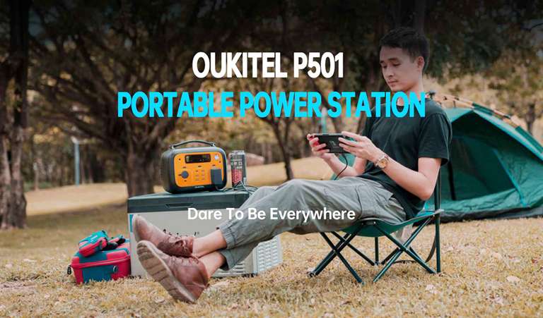 OUKITEL P501 power station + Flashfish SP zonnepaneel voor €420 @ Geekbuying
