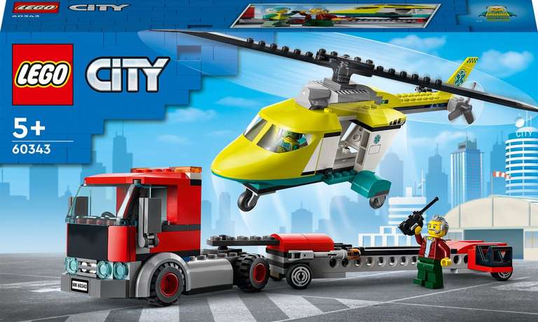 LEGO City Reddingshelikopter Transport (60343)