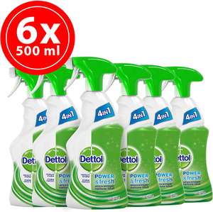 Dettol Power en Fresh Allesreiniger Spray Original 6 x 500 ml Grootverpakking