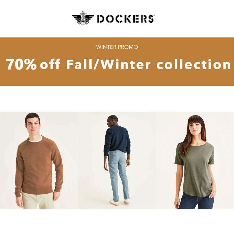 Alle sale 70% korting + 20% extra @ Dockers