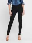Only ONLCarmen Reg Skinny Fit Jeans Dames Zwart