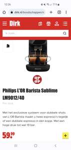 L'or Barista Sublime nespresso machine