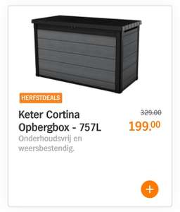 Keter Cortina Opbergbox - 757L of tuinkast / AH HERFSTDEALS