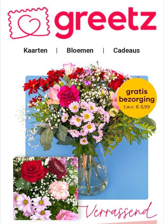 Greetz gratis bezorging bloemen