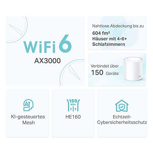 TP-Link Deco 50 AX3000 Whole Home Mesh Wi-Fi 6 System (3-pack) @ Amazon DE [Lente Deal]