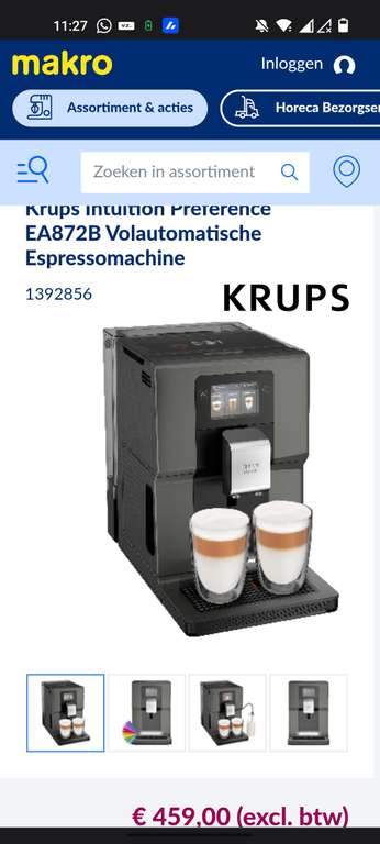 Krups intuition preference ea872B volautomatisch espressomachine