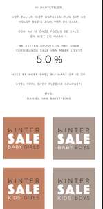 Babystyling sale 50% korting