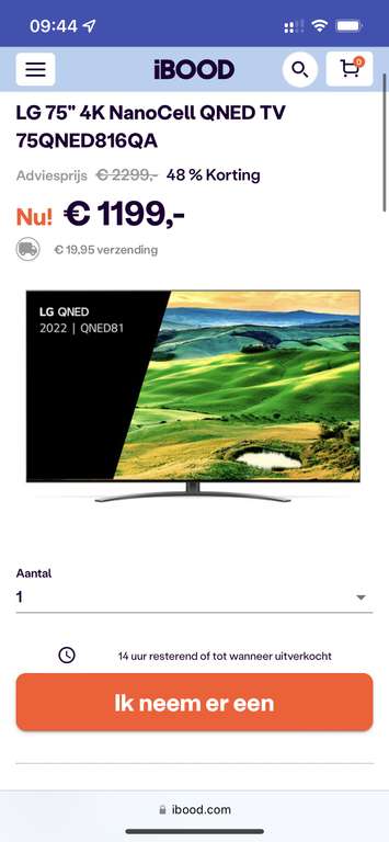 LG 75" 4K NanoCell QNED TV 75QNED816QA