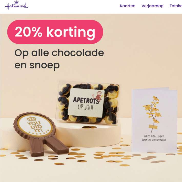 -20% chocolade & snoep @ hallmark