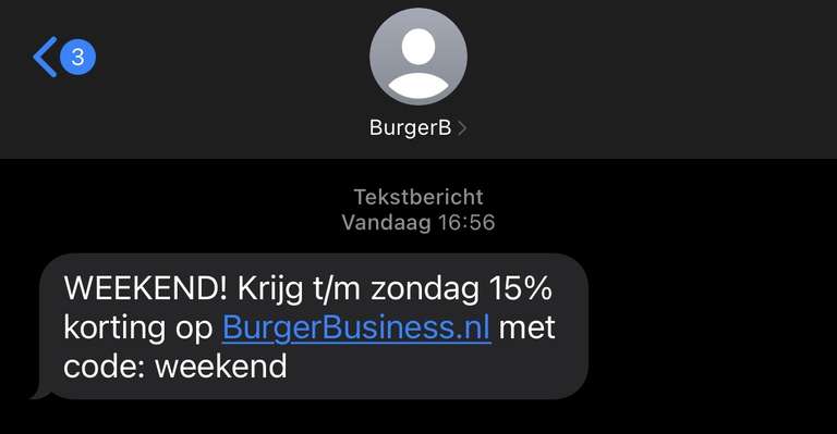 15% korting bij Burger Business