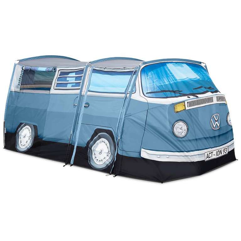 Volkswagen-bus tent (380x200x145cm - blauw)