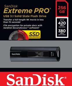 SanDisk Extreme PRO USB 3.1 Solid State-flashdrive - USB-flashstation - 256 GB