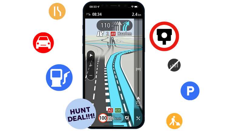Tomtom Go Navigatie app, 12 maanden (voor nieuwe gebruikers)