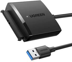 UGREEN USB 3.0 SATA UASP Harde Schijf adapter voor 2.5/3.5 Inch HDD/SSD voor €12,74 @ Amazon.nl