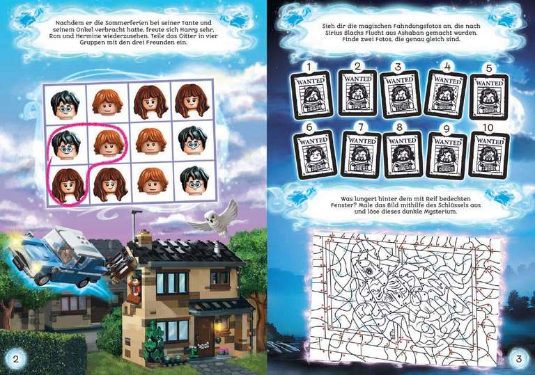 Lego Harry Potter Sirius Black Minifiguur met Duits puzzeltijdschrift, gratis verzending met Amazon Prime