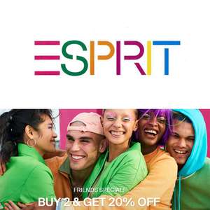 Esprit: met code 20% (extra) korting (members - va 2 items)