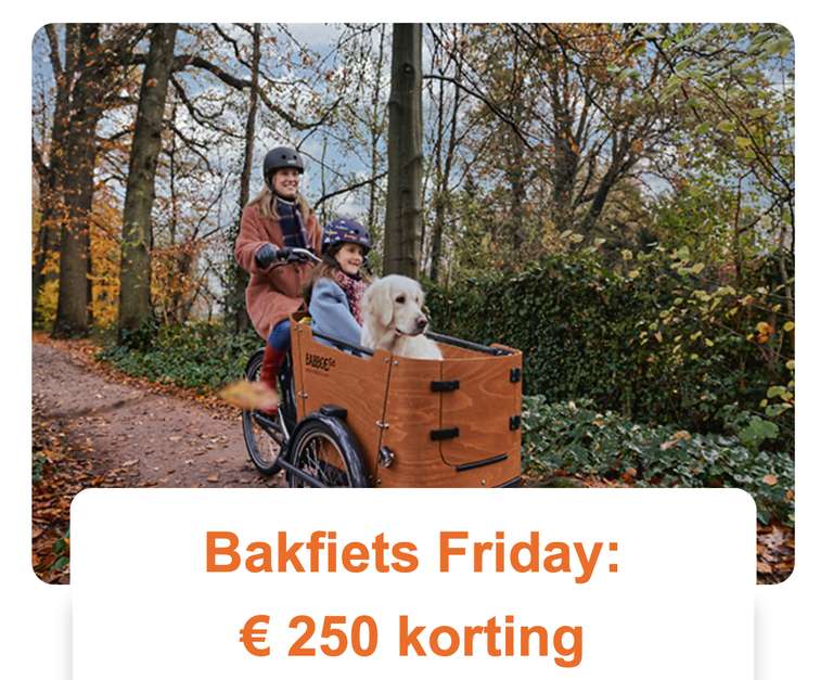 Babboe Bakfiets Friday - 250 euro korting op geselecteerde bakfietsen