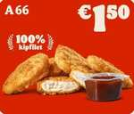 20 kipnuggets voor €4 of 6 kipnuggets voor €1,50 @Burger King