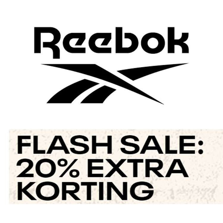 20% EXTRA korting op de sale (tot -50%) @ Reebok