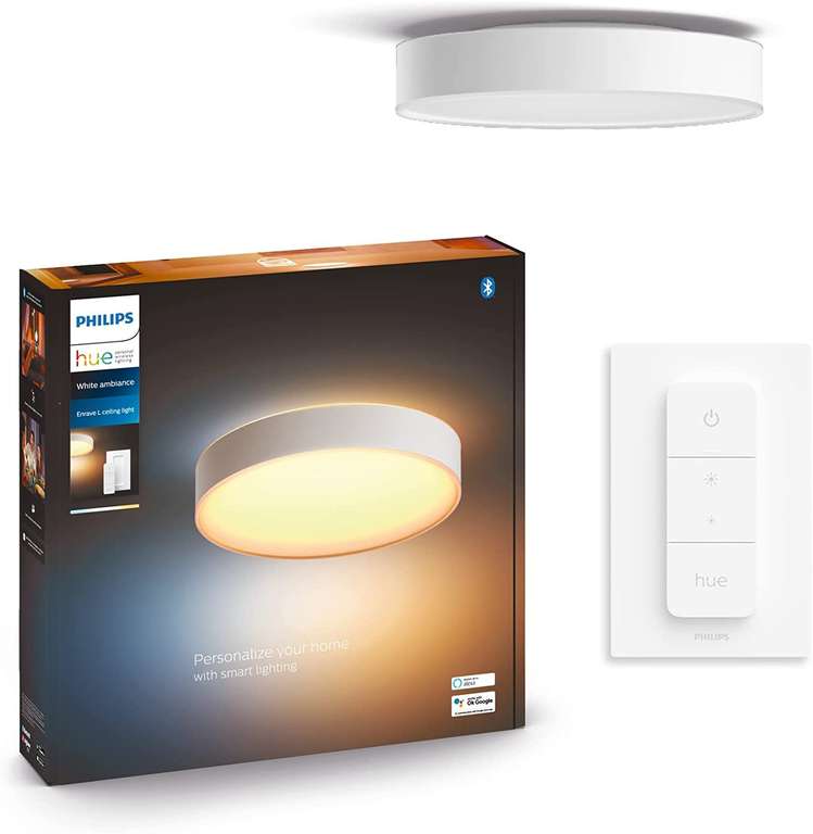 Philips Hue Enrave Plafondlamp 42 cm - Inclusief 1 Dimmer Switch