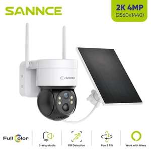 Sannce 2.4G Wifi Beveiligingscamera met Zonnepaneel