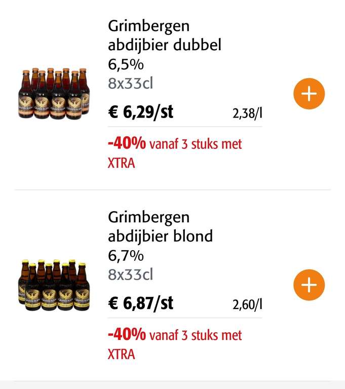 [GRENSDEAL BELGIË] Colruyt: bak Grimbergen blond/dubbel (52 cent per fles)