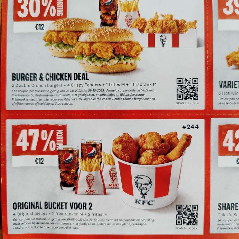 KFC coupons landelijk