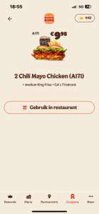 2x Chili Mayo Chicken + friet + drankje