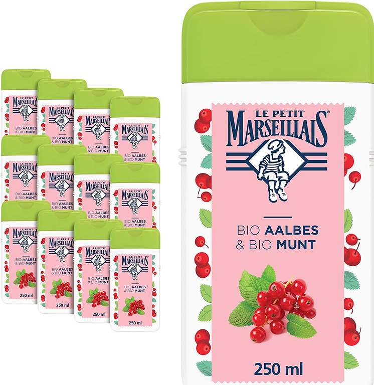 [12 x 250ML] Le Petit Marseillais Bio Aalbes & Bio Munt Aromatische Douchegel