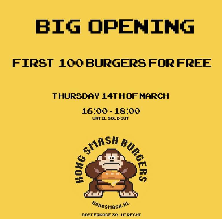 Gratis Smashburger @Kong Smash Burgers