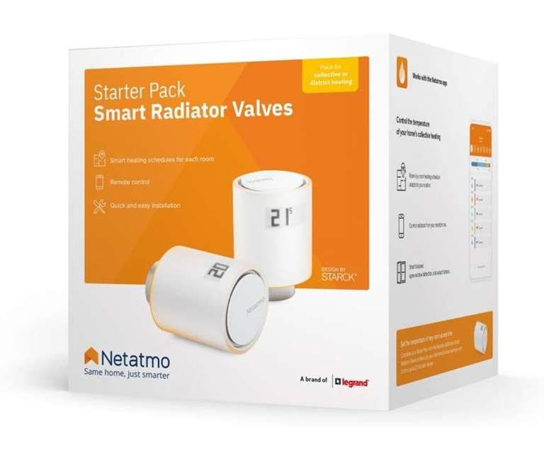 Netatmo NVP-EN Slimme Radiatorkranen Startpakket, Wit, 5.8 x 5.8 x 8 cm Amazon NL