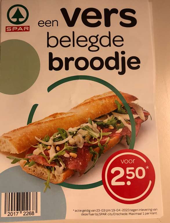Vers belegd broodje @SPAR city Enschede