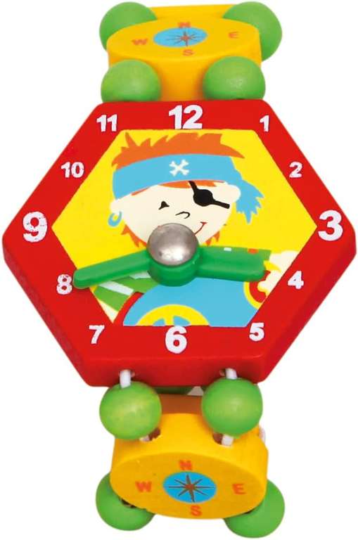 Bino & Mertens 9086039 Houten Speelgoed horloge