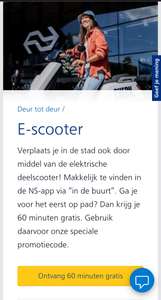 NS E-scooter 60 minuten gratis