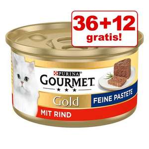 36 + 12 gratis! 48 x 85 g Gourmet Gold Kattenvoer