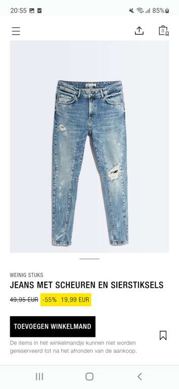 Heren Jeans Zara 50%korting