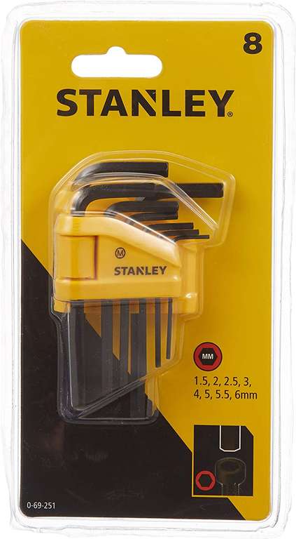 Stanley inbussleutelset 8-delig (1.5-6mm)