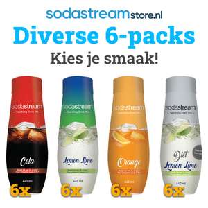 SodaStream Classic siropen 6-packs voor €8,99/€9,99 (beperkte THT) @ SodaStreamstore