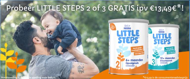 Gratis Opvolg babymelk Little Steps 2 of 3 van Nestle