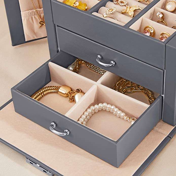 SONGMICS juwelendoos met 3 niveaus voor €22,94 @ Amazon NL