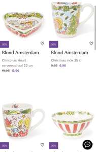 Blond Amsterdam Kerstartikelen met 30% korting