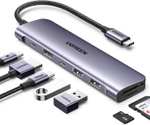UGREEN 7-in-1 USB-C Hub (4K HDMI, 100W PD, USB C, 2x USB A 3.0, SD/MicroSD) voor €26,77 @ Amazon NL